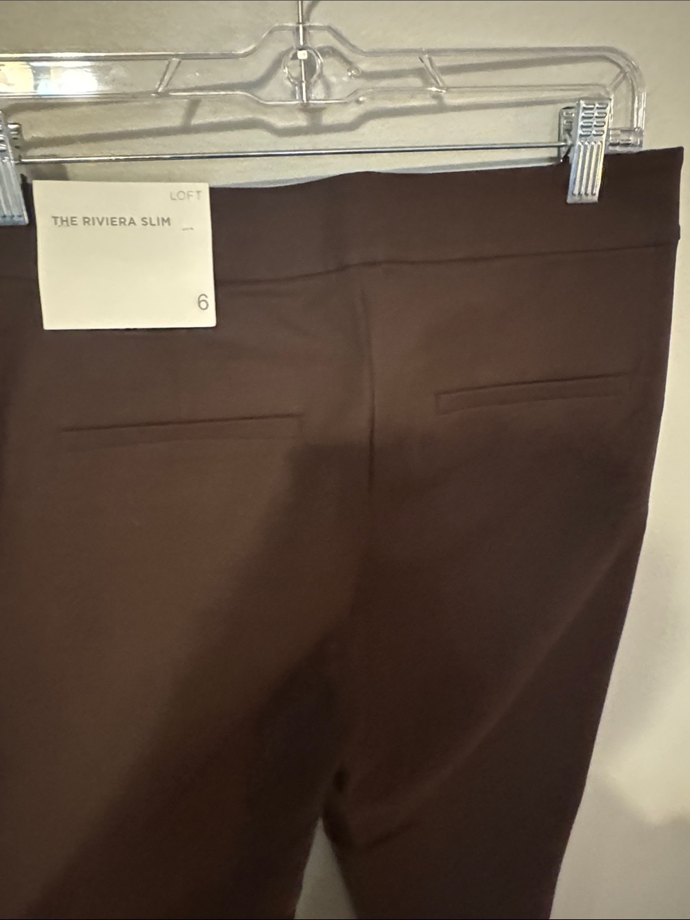 LOFT Chocolate Brown Cropped Slim Ankle Pants - Picture 11 of 13